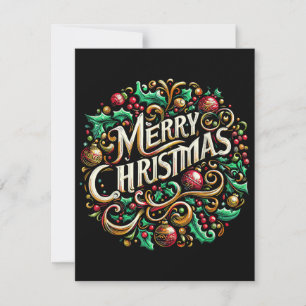 クリスマス メリークリスマス 朝の ホリデー かわいい ノートカード
