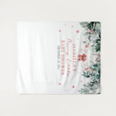 クリスマス メリー リトル ベイビー シャワーフォトブース タペストリー (正面(横))