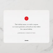 クリスマス モダン ウィンター スノー ビレッジ 箔シーズンカード (裏面)