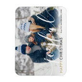 クリスマス モダン フォト おしゃれ スクリプト 喜び マグネット (縦)