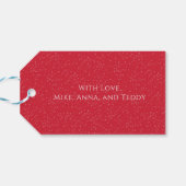 クリスマス モダン フォト カリグラフィー スクリプト ラブ ギフトタグ (裏面横)