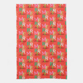 クリスマス モダン ブライト ホリデー キッチンタオル (縦)