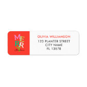 クリスマス モダン ブライト ホリデー ラベル (正面)