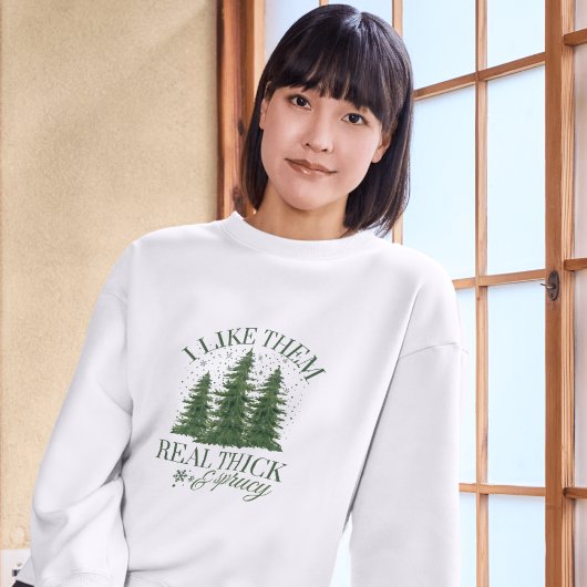 クリスマス:モッサリ生い茂ったもみの木が好き! スウェットシャツ