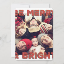 クリスマス·モノグラム·フォト·グリーティング·カード