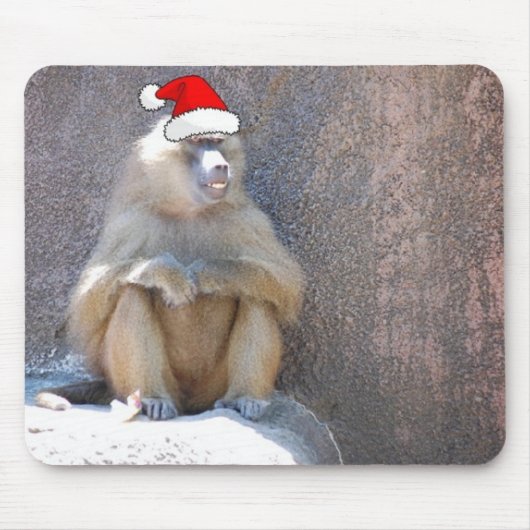 クリスマス・モンキーズとヒヒ マウスパッド (正面)