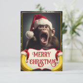 クリスマス・モンキー サンキューカード (スタンド正面)