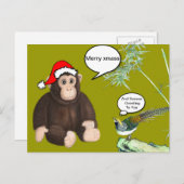 クリスマス・モンキー シーズンポストカード (正面/裏面)