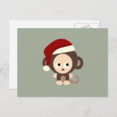 クリスマス・モンキー シーズンポストカード (正面/裏面)