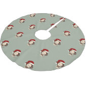 クリスマス・モンキー ブラッシュドポリエステルツリースカート (アングル)