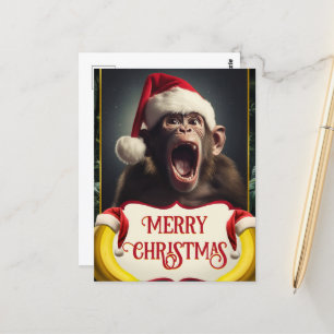 クリスマス・モンキー ポストカード