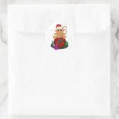 クリスマス・モンキー ラウンドシール (バッグ)