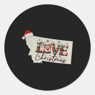 クリスマス モンタナ Xmas 州地図 モンタナ クリスマス ラウンドシール