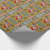 クリスマス・モーニングのスケートで滑る ラッピングペーパー (角)