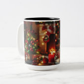 クリスマス・モーニング・ジョイ/マグカップ ツートーンマグカップ (正面左)