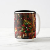 クリスマス・モーニング・ジョイ/マグカップ ツートーンマグカップ (正面右)