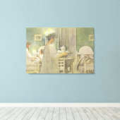 クリスマス・モーニング、パブ「ラスト・リヒト・ヒニン」（「ル」） キャンバスプリント (インサイチュ (ウッドフロア))