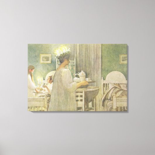 クリスマス・モーニング、パブ「ラスト・リヒト・ヒニン」（「ル」） キャンバスプリント (正面)