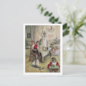 「クリスマス・モーニング」絵を描のスウェーデンのカール・ラーソン シーズンポストカード (スタンド正面)