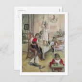 「クリスマス・モーニング」絵を描のスウェーデンのカール・ラーソン シーズンポストカード (正面/裏面)