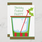 クリスマス·ヤドレット·カクテル·パーティー 招待状 (正面/裏面)