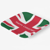 クリスマス・ユニオン・ジャック～赤・緑・白プレート ペーパープレート (傾斜あり)