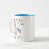 クリスマス・ユニコーンマグカップ ツートーンマグカップ (正面左)