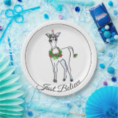 クリスマス・ユニコーン信じだ ペーパープレート (パーティー)
