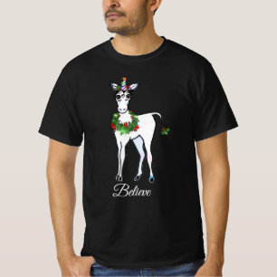 クリスマス・ユニコーン信じ、 Tシャツ