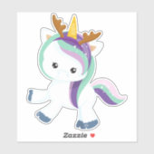 クリスマス・ユニコーン,かわいいユニコーン,〔雄ジカの〕枝角,クリスマス シール (シート)