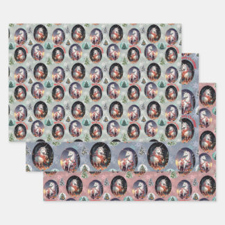 クリスマス・ユニコーン ラッピングペーパーシート