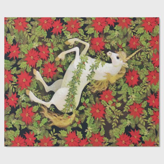 クリスマス・ユニコーン ラッピングペーパー (フラット)