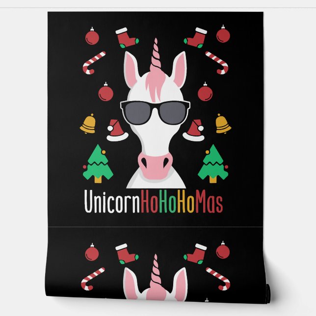 クリスマス・ユニコーン 壁紙 (ほどく)