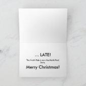 クリスマス・ユーモア – サンタが気候変動を歓迎 シーズンカード (内部)