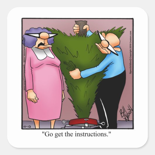 クリスマス・ユーモア・ホリデー・シール スクエアシール (正面)