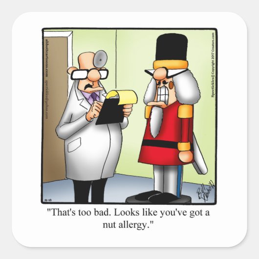 クリスマス・ユーモア・ホリデー・シール スクエアシール (正面)