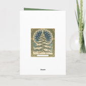 クリスマス ユール ツリー 雪の結晶と星のアールヌーボー (裏面)