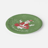 クリスマス・ヨガ・サンタが息をする季節 ペーパープレート (アングル)