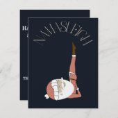 クリスマス ヨガ サンタ ナマステ ホリデー 新年 (正面/裏面)