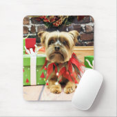 クリスマス-ヨークシャーテリア-ライリー マウスパッド (マウス)