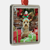クリスマス-ヨークシャーテリア- Vinnie #32 メタルオーナメント (右)