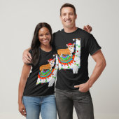 クリスマス ライティング コーギー 犬 リラ 乗馬 クリスマス Tシャツ (ユニセックス)