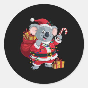 クリスマス ライティング サンタ コアラ クリスマス ラウンドシール