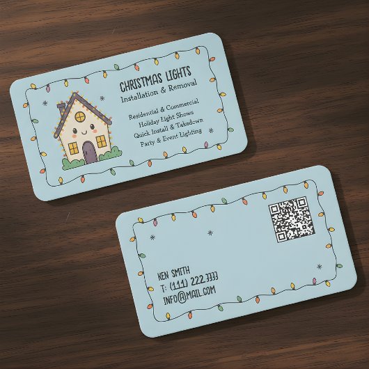 ☃️クリスマス ライティング QR 名刺