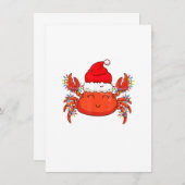 クリスマス ライト クラブ クリスマス ハットをかぶったかわいいクラブ 招待状 (正面/裏面)