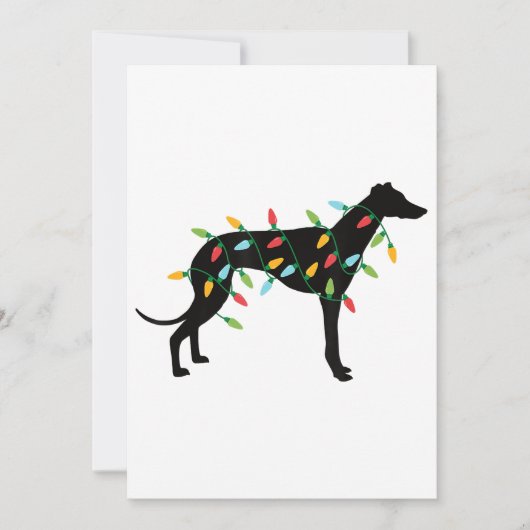 クリスマス ライト グレイハウンド かわいいギフト 犬好き (正面)