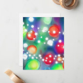 クリスマス ライト ノートカード (正面/裏面インサイチュ)