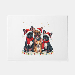 クリスマス ライト フレンチブルドッグ クリスマス フレンチブルドッグ 犬 ドアマット