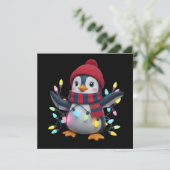 クリスマス ライト ペンギン クリスマス ハットをかぶったペンギン (スタンド正面)
