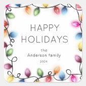 クリスマス ライト メリークリスマス スクエアシール (正面)